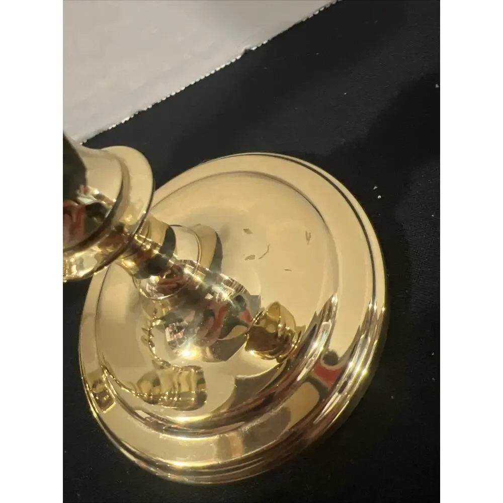 Vintage Baldwin Polished Brass Candlestick Candle Holders Heavyweight 6.5” Tall